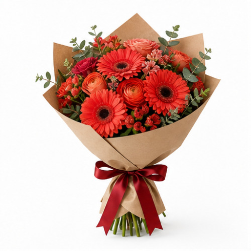 Cherry Gerbera Buketi